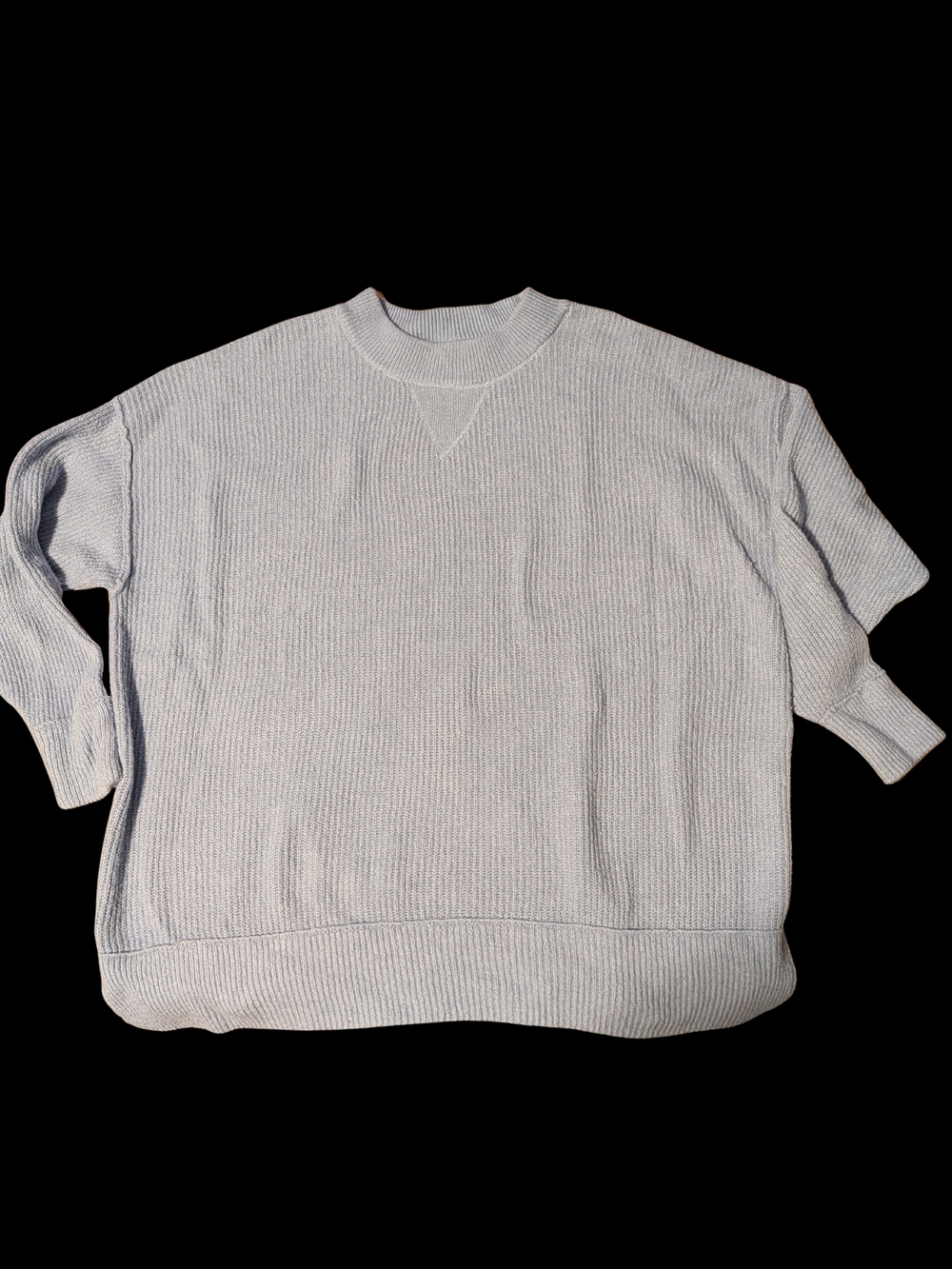 aerie Light Blue Ribbed Crewneck Sweater
